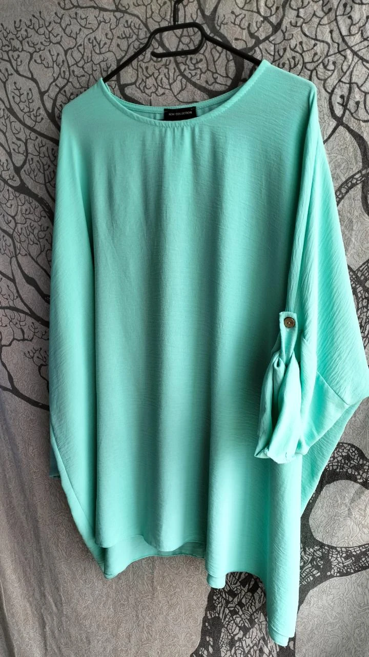 Túnica de talla grande color verde menta – photo 3